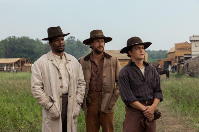 The Ingalls family in Netflix's adaptation of Little House on the Prairie.