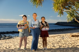 Cariba Heine stars in the Stan Original family film Scales, now in production in Queensland.