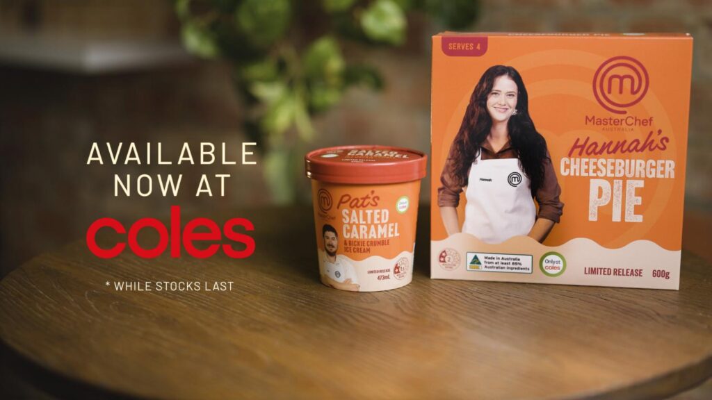 MasterChef Australia | Hannah’s Cheeseburger Pie And Pat’s Salted Caramel & Bickie Crumble Ice Cream Available In Selected Coles Stores