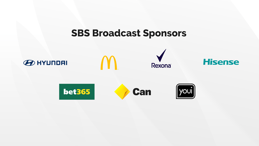 SBS confirms its broadcast sponsors for the FIFA World Cup™ 2026