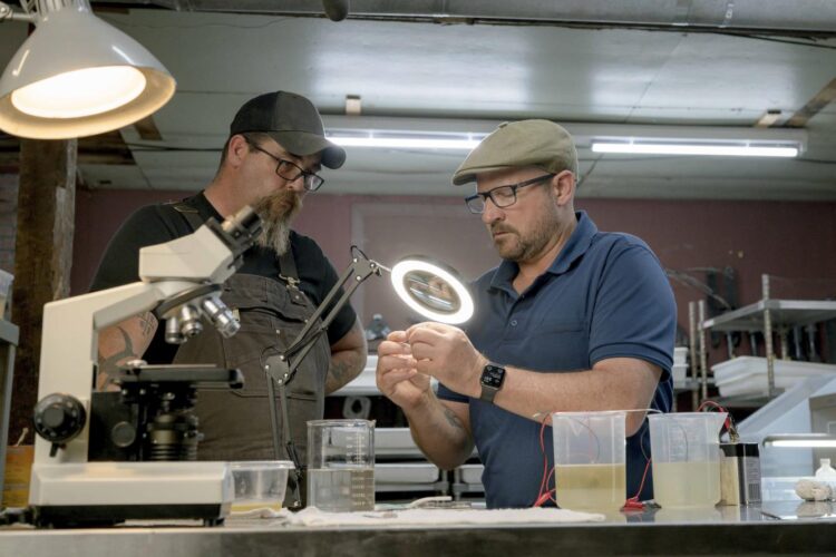 Jeff MacKinnon examines evidence during tonight's episode of The Death Coast on SBS VICELAND.