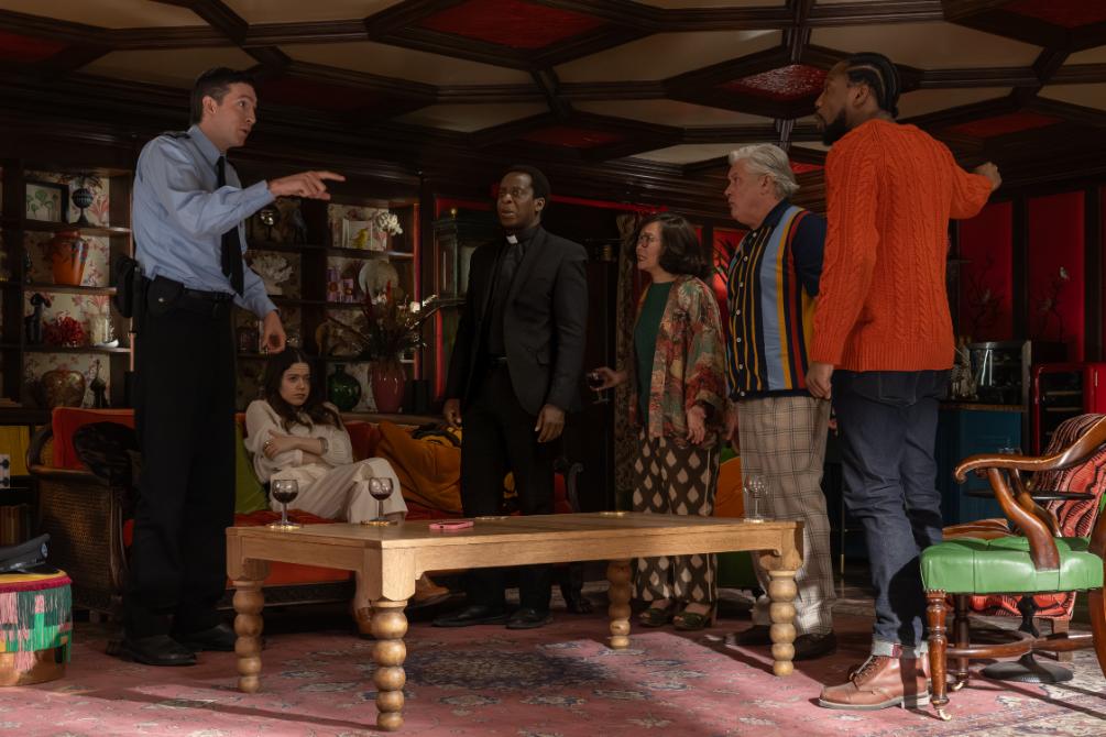 Hugh Jackman stars in The Sheep Detectives, streaming on Prime Video.
