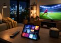 A living room streaming setup representing the 7plus August 2026 streaming guide.