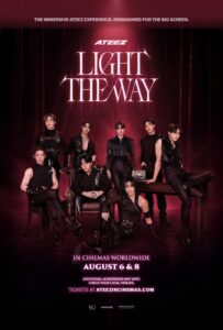 ATEEZ : LIGHT THE WAY IN CINEMAS official cinema event artwork