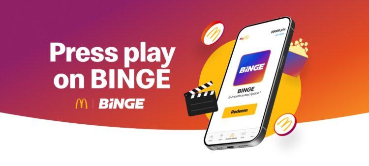 McDonald's and BINGE MyMacca's Rewards partnership artwork