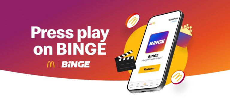 McDonald's and BINGE MyMacca's Rewards partnership artwork