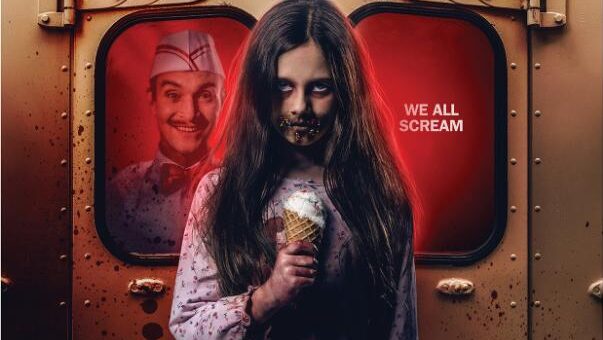 Ice Cream Man poster featuring a child holding an ice cream in front of an ice cream truck.