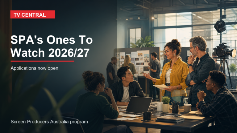 TV Central graphic for SPA's Ones To Watch 2026/27 program applications.