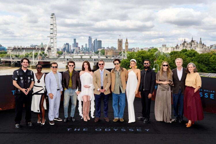 Christopher Nolan and the cast of The Odyssey in London ahead of the world premiere