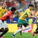 The Socceroos in action against Egypt during the FIFA World Cup 2026.