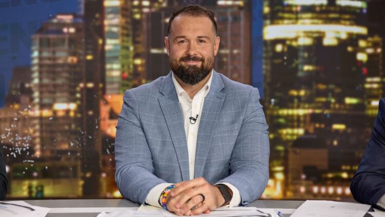 Aaron Woods on The Agenda Setters Rugby League on Channel 7.