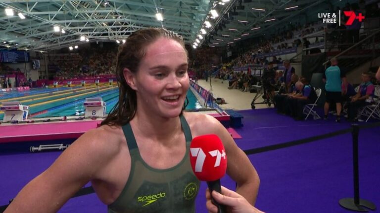Alex Perkins speaks after winning gold at the Glasgow 2026 Commonwealth Games