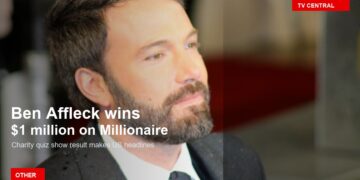 Ben Affleck, who won one million dollars for charity on Who Wants to Be a Millionaire