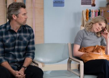 Patrick Brammall and Harriet Dyer in Colin From Accounts season 3
