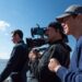 Callum Turner and Will Gluck during production on One Night Only