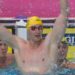 Cam McEvoy, Flynn Southam and Jamie Jack after Australia's Glasgow 2026 men's 50m freestyle podium sweep.