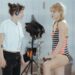 Kristen Stewart and Imogen Poots on the set of The Chronology of Water