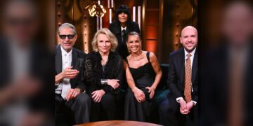 Claudia Winkleman with guests on The Claudia Winkleman Show