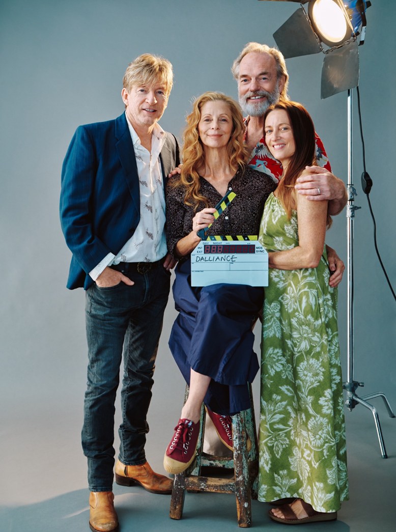 David Wenham, Heather Mitchell, Hugo Weaving and Georgie Parker in a Dalliance cast photo