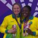 Gemma Sellick and Victoria Belando-Nicholson after winning Glasgow 2026 medals for Australia.