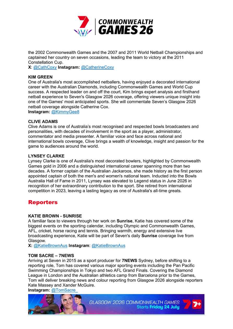 Glasgow 2026 Commonwealth Games media kit page 14