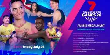 Seven Commonwealth Games 26 official broadcast artwork
