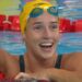Jenna Forrester after winning the women's 200m individual medley at Glasgow 2026.