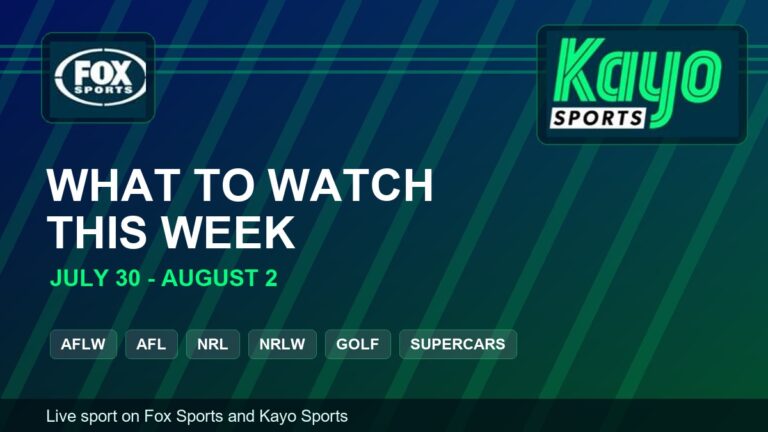 What to watch this week on Kayo Sports, including AFLW, AFL, NRL, NRLW, golf and Supercars.