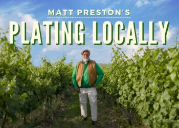 Matt Preston standing in a vineyard for Matt Preston's Plating Locally