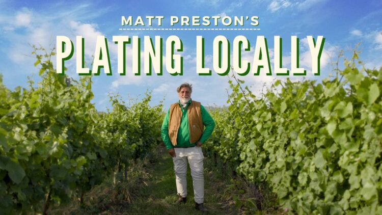 Matt Preston standing in a vineyard for Matt Preston's Plating Locally