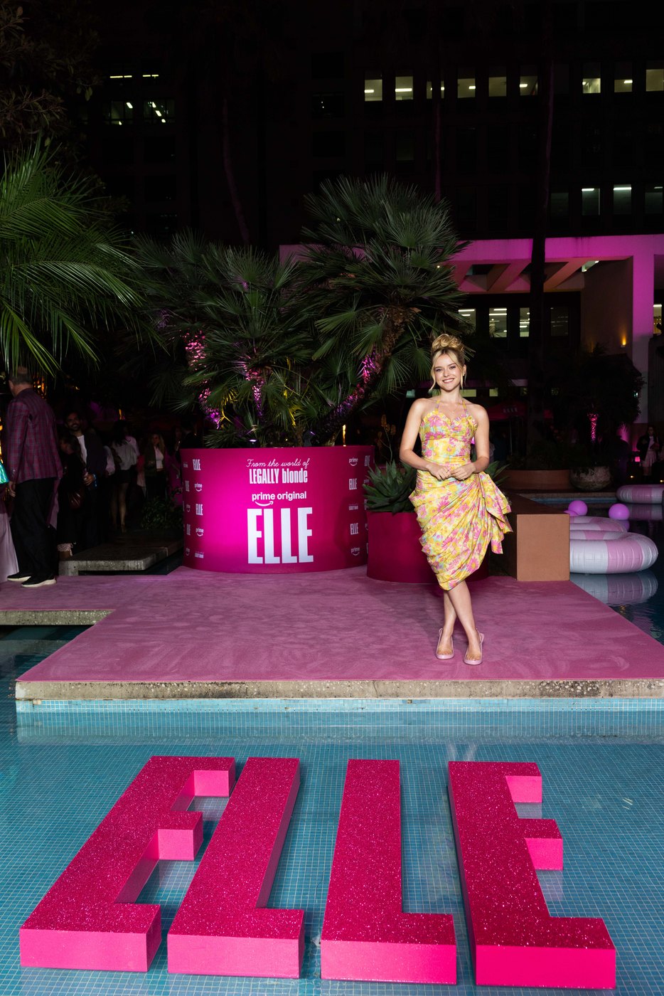 Lexi Minetree at Prime Video's ELLE pool party in Sydney.
