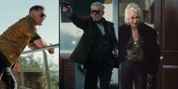 Tom Hardy, Pierce Brosnan and Helen Mirren in Mobland season two.