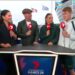 Mel McLaughlin and Jason Richardson interview Nina Kennedy and Tim Hodge during Seven's Glasgow 2026 Commonwealth Games coverage.