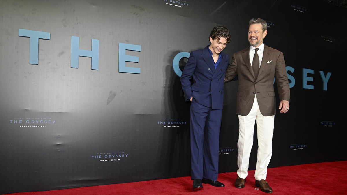 Tom Holland and Matt Damon on the Mumbai red carpet