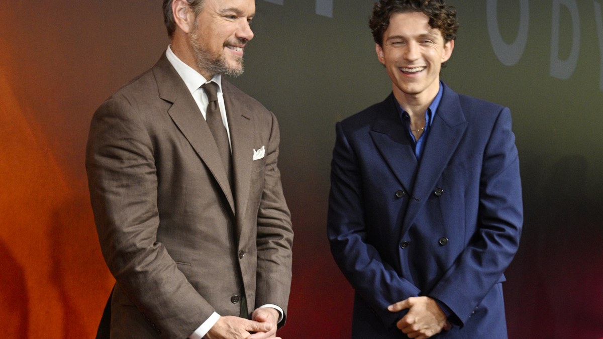 Matt Damon and Tom Holland on the Mumbai red carpet