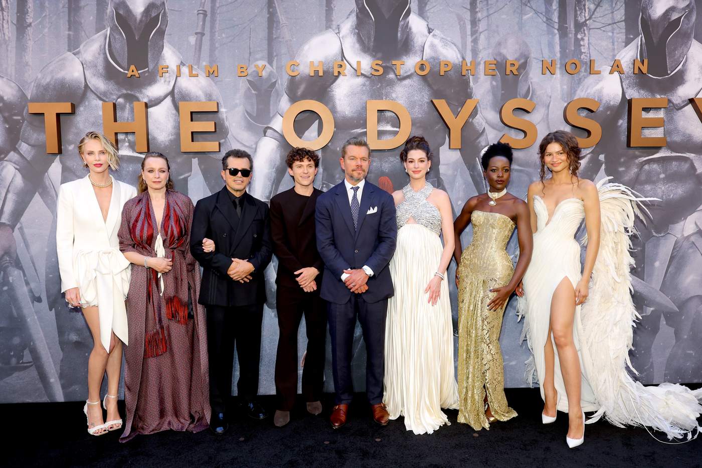 The Odyssey cast at the New York premiere
