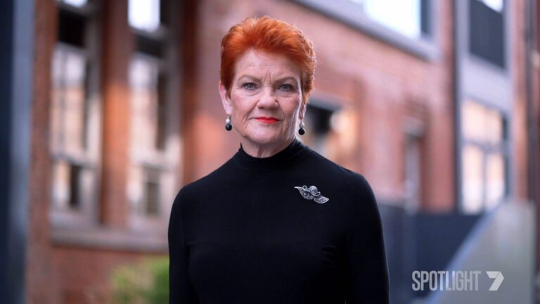 Pauline Hanson in 7NEWS Spotlight Presents Pauline Goes Global