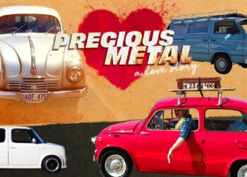 Precious Metal A Love Story key art with classic cars