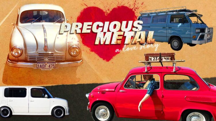 Precious Metal A Love Story key art with classic cars