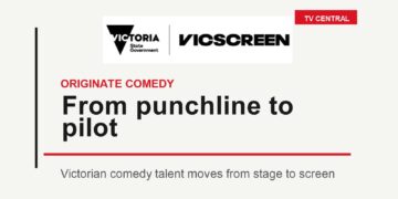 VicScreen and Melbourne International Comedy Festival Originate Comedy feature artwork.