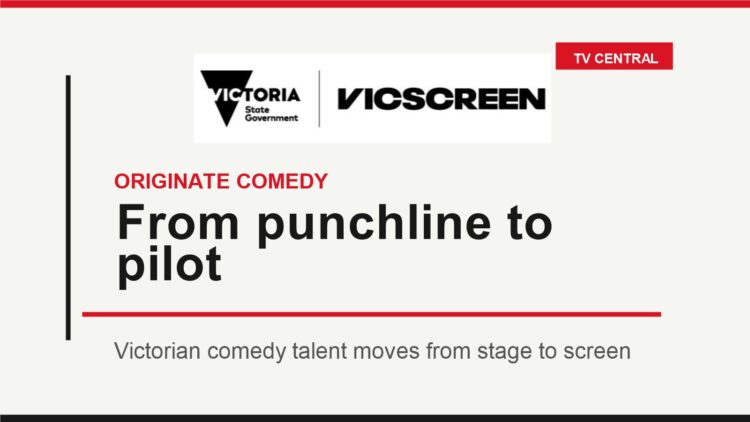 VicScreen and Melbourne International Comedy Festival Originate Comedy feature artwork.
