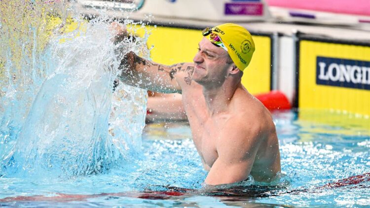Sam Williamson celebrates at the Glasgow 2026 Commonwealth Games