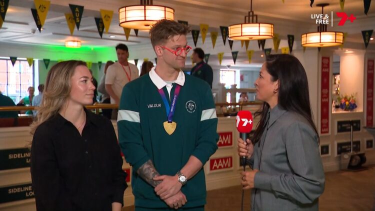 Sam Williamson speaks with Mel McLaughlin alongside Linnea Lindberg at Glasgow 2026