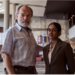 Hugo Weaving and Shabana Azeez in The Airport Chaplain