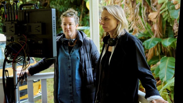 Executive Producer Kath Shelper with Director Gemma Lee behind the scenes on Echoes in Time