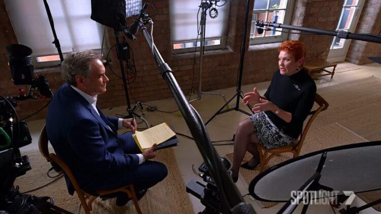 Liam Bartlett interviews Pauline Hanson for 7NEWS Spotlight