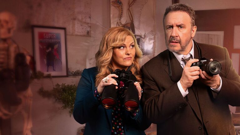 Mark Benton and Jo Joyner in Shakespeare and Hathaway season 5.