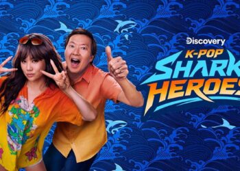 Ken Jeong and Rei Ami in K-Pop Shark Heroes for Shark Week 2026