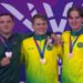 Tim Hodge and Harrison Vig after winning gold and bronze for Australia at Glasgow 2026.