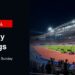 Realistic stadium broadcast image for Sunday TV ratings with TV Central label and Glasgow ratings text.
